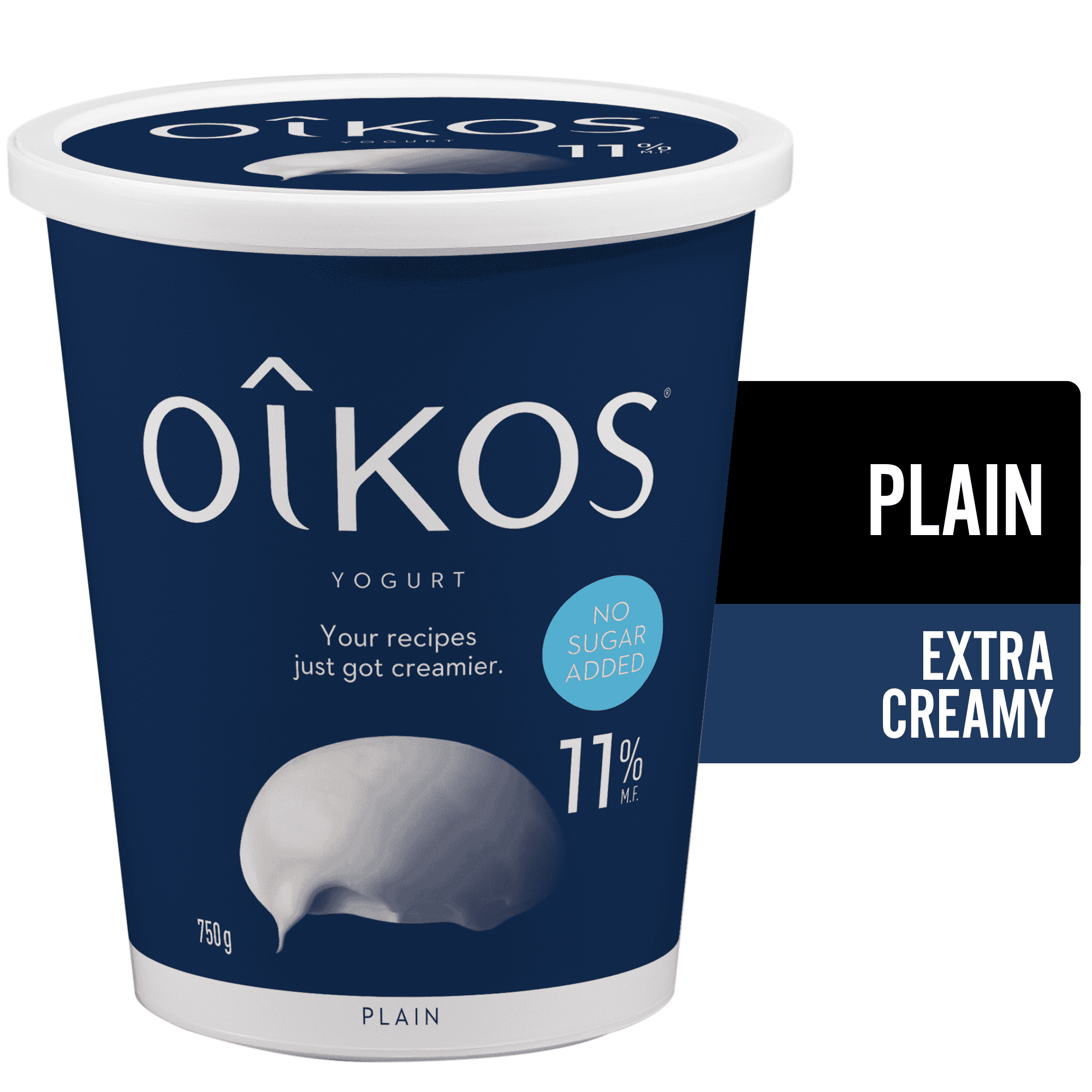 Oikos Extra Creamy Yogurt, Plain, 11% M.F.