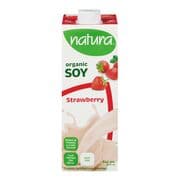 Boisson de soya enrichie aux fraises biologique