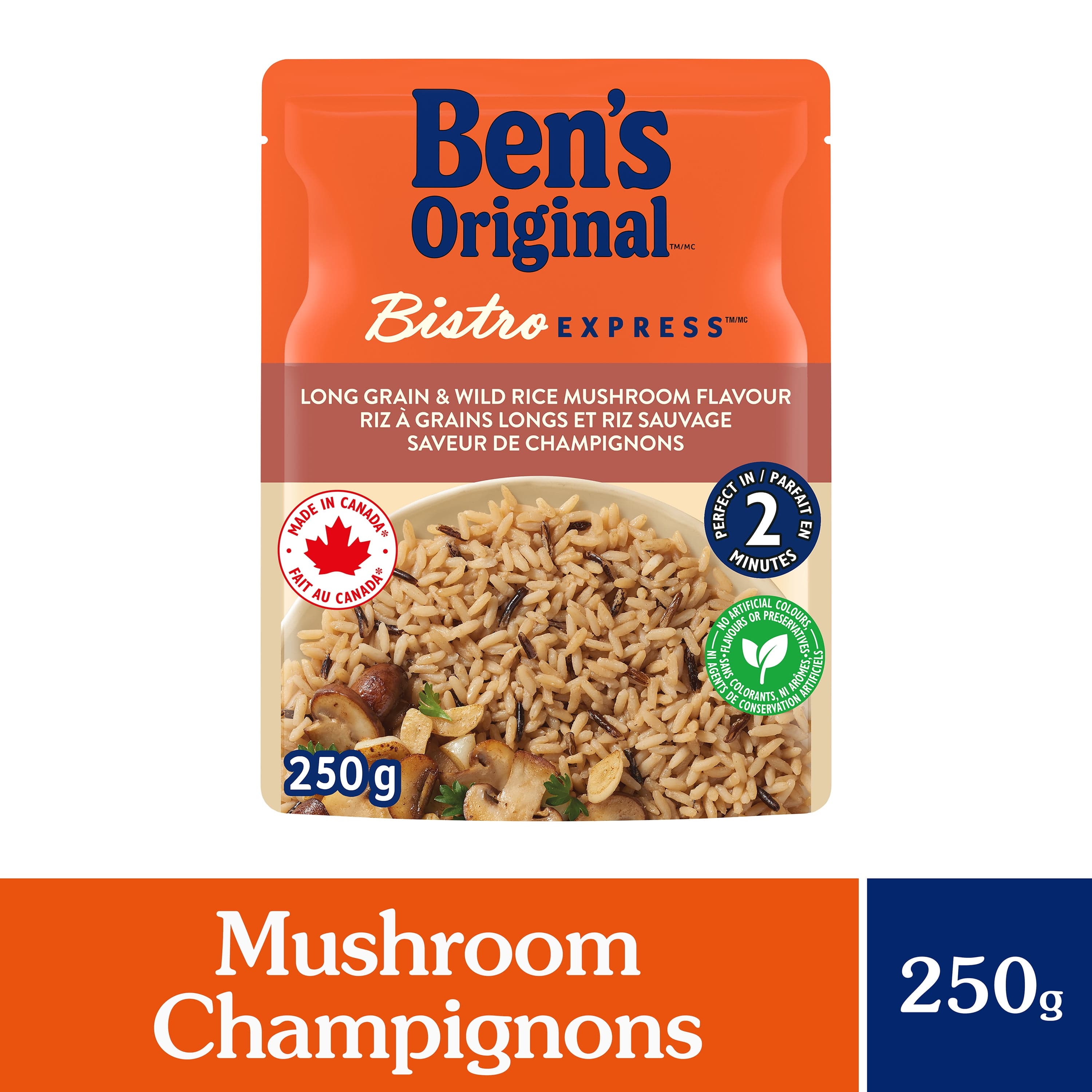 BEN'S ORIGINAL BISTRO EXPRESS Long Grain & Wild Rice Mushroom Side Dish 250g