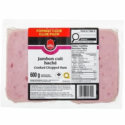 Cooked Chopped Ham Slices Club Size