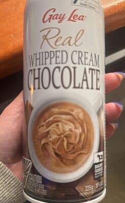 Whipped cream chocolate