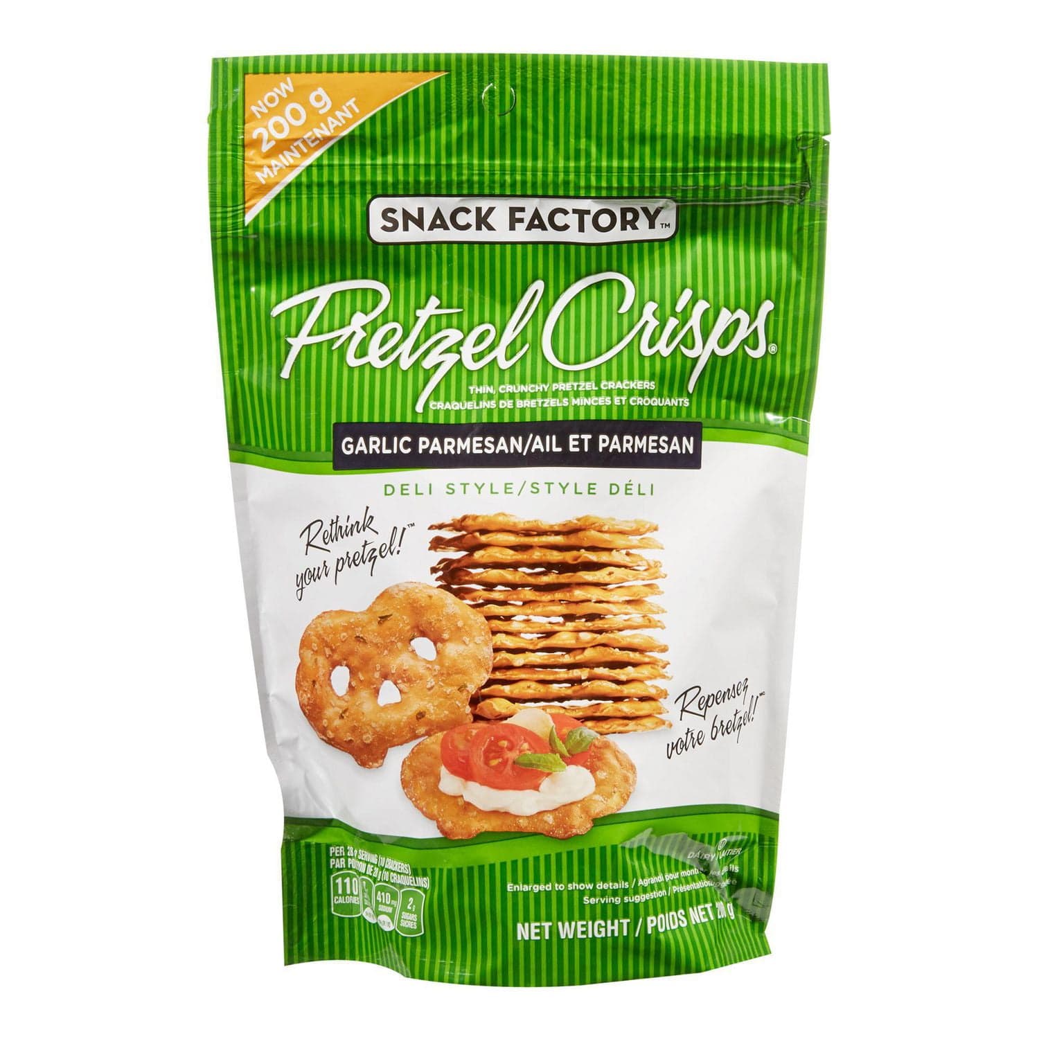 Snack Factory Pretzel Crisps Garlic Parmesan