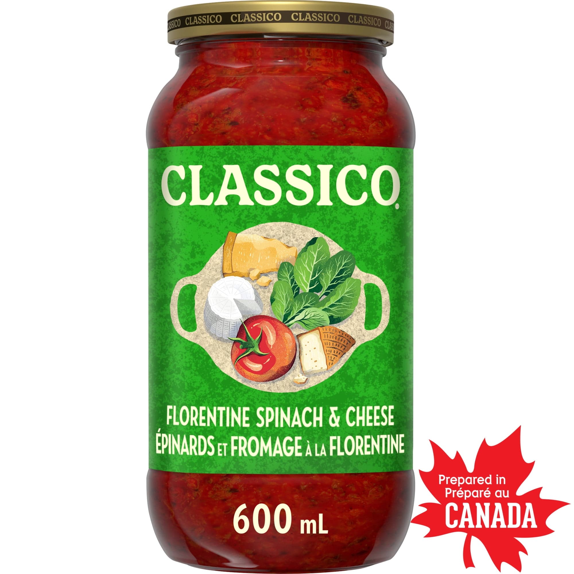 Classico Sauce pour pâtes epinards et fromage à la florentine 600 ml