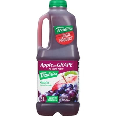 Tradition Jus de pomme et raisin 1.5 L