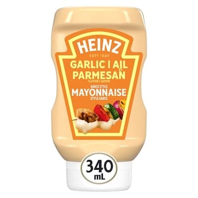 Heinz Sauce style mayonnaise d'ail et de parmesan 340 ml