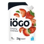 iÖGO Yogourt crémeux fraise 1,5 % 2 kg
