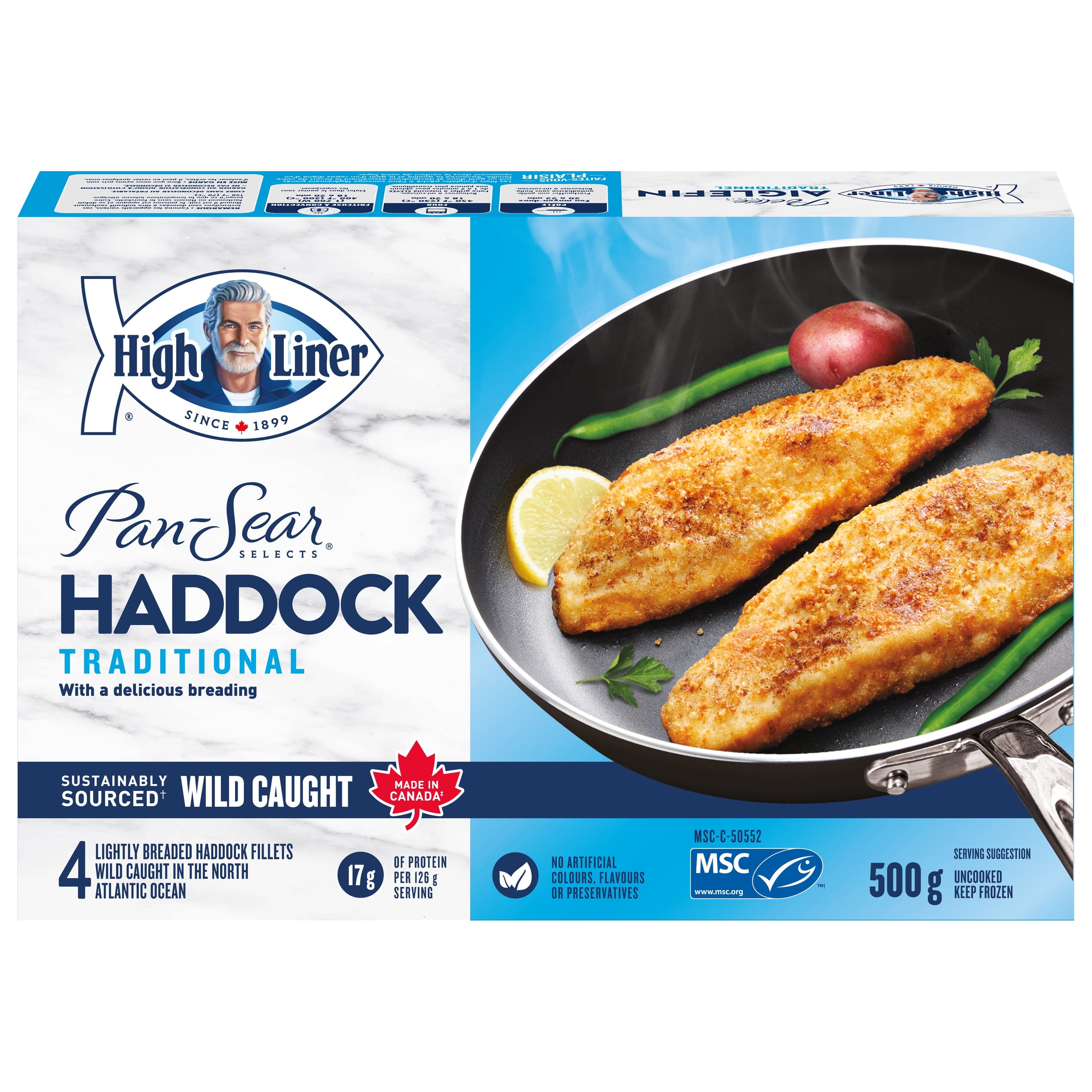 High Liner Pan Sear Selects Traditional Haddock, 500 g