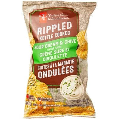 Rippled Kettle Cooked Sour Cream & Chive Flavour Potato Chips