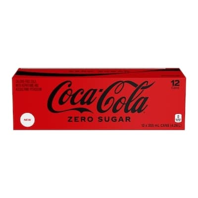 Coca-Cola zéro sucre fridge pack Boisson gazeuse 12 x 355 ml (cannettes)