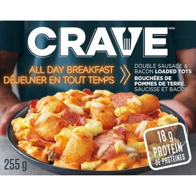 All Day Breakfast Double Sausage and Bacon Loaded Tots