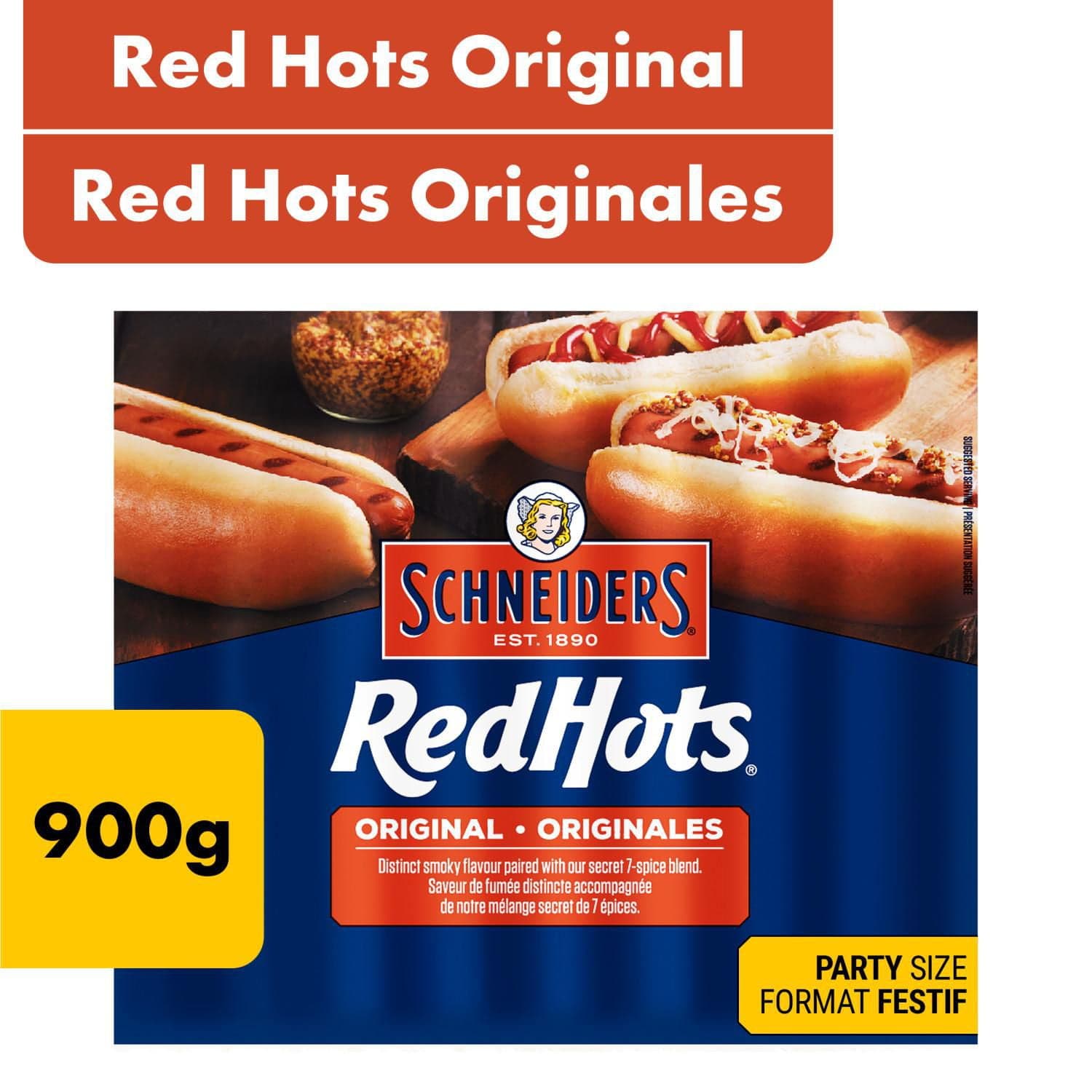 Schneiders Red Hots Original Hot Dogs Party Size, 900 g