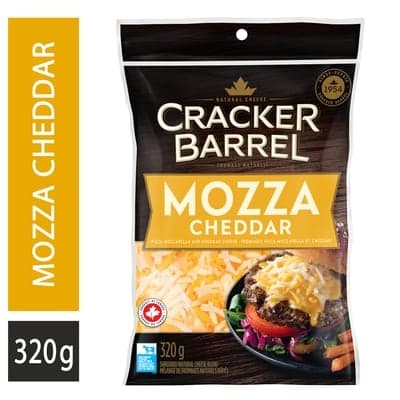 Cracker Barrel Fromage râpé mozza cheddar 320 g