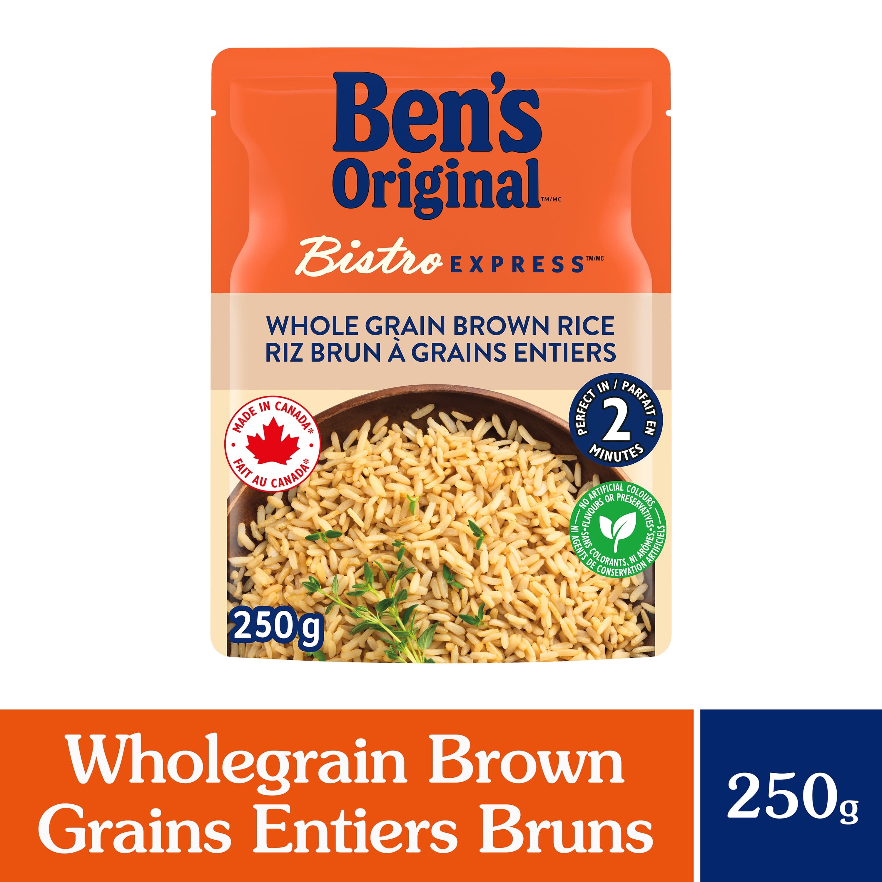 BEN'S ORIGINAL BISTRO EXPRESS Whole Grain Brown Rice Side Dish, 250g Pouch