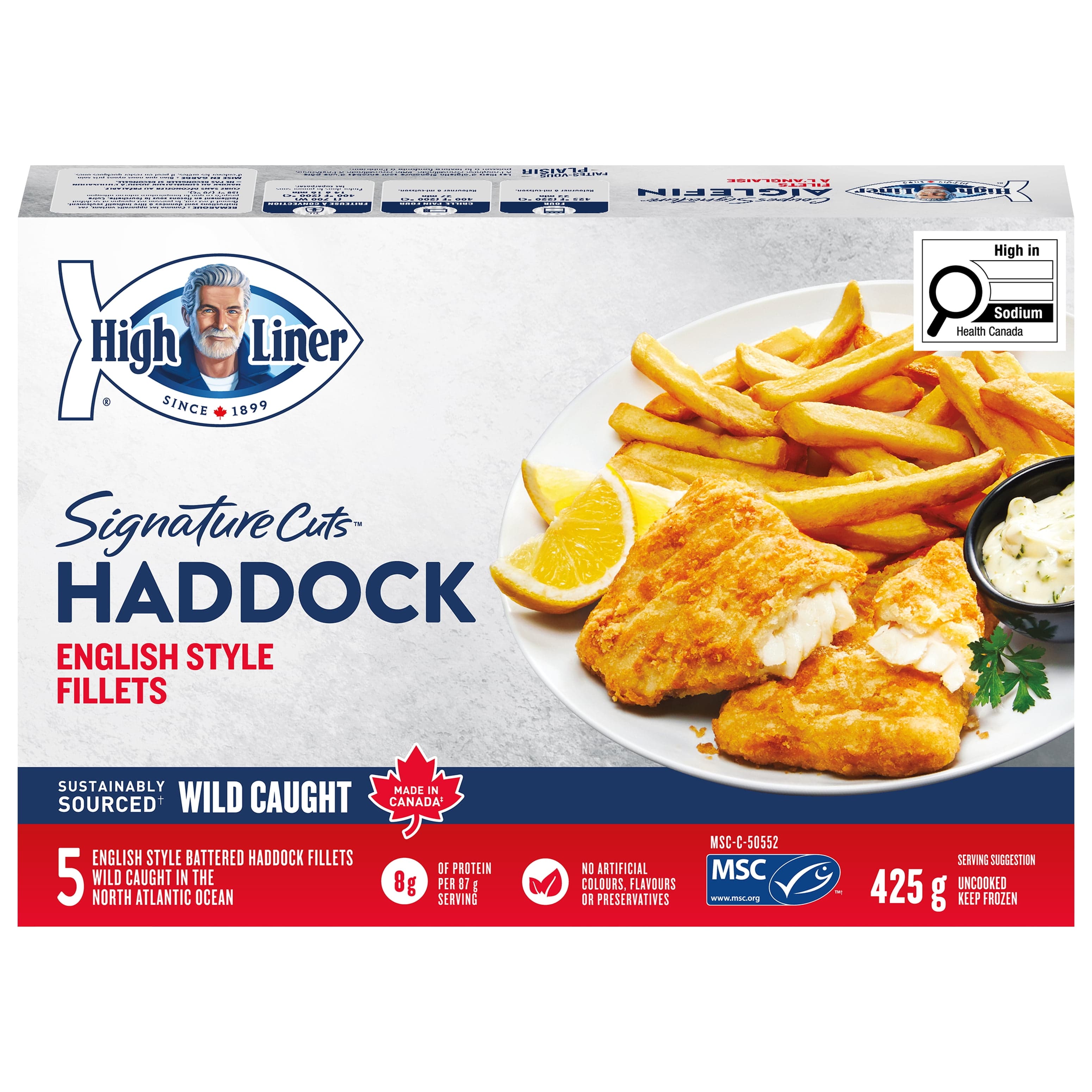 High Liner Signature Cuts English Style Battered Haddock, 425 g