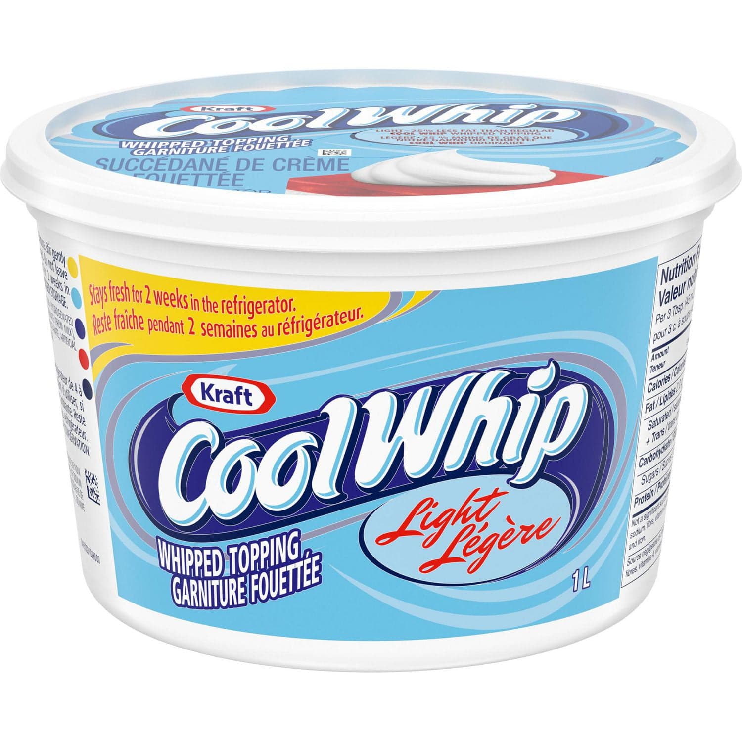 Cool Whip Light Frozen Whipped Topping, 1L