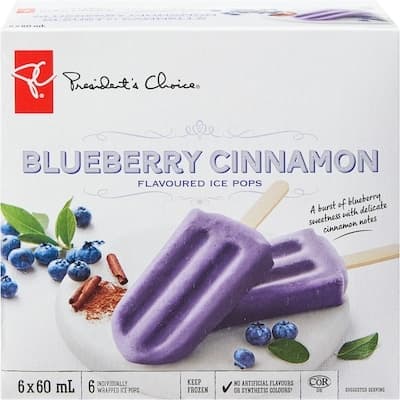 Blueberry Cinnamon Flavoured Ice Pops