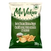 Miss Vickie's Croustilles cuites à la marmite crème sure fines herbes et oignon 59 g