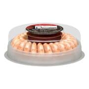 Couronne de crevettes blanches du Pacifique surgelées avec sauce cocktail