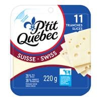 P’tit Québec Tranches de fromage suisse 11 tranches 220 g