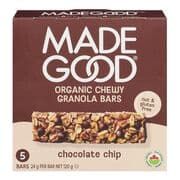 Barres granola aux pépites de chocolat
