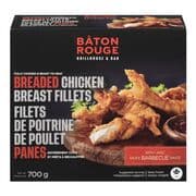 Filets de poitrine de poulet panés avec sauce barbecue surgelés