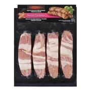 Saucisses de porc italiennes douces enrobées de bacon