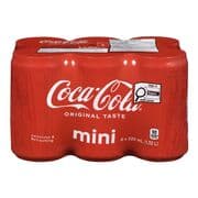 Coca-Cola Boisson gazeuse 6 x 222 ml (cannettes)