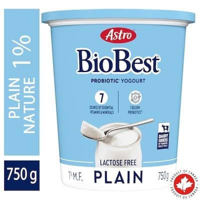 Biobest Lactose Free Probiotic Plain Yogurt 1%
