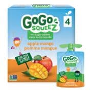 GoGo squeez Compote de fruits pommes et mangues sans gluten 4 x 90 g