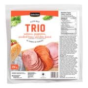 Trio de viandes salami, pepperoni et jambon fumé