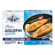 Filets entiers d'aiglefin panés surgelés
