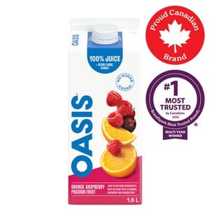 Oasis Jus de fruits orange, framboise et fruit de la passion 1,6 L