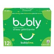 Bubly Boisson à base d'eau pétillante au citron vert 12 x 355 ml (canettes)